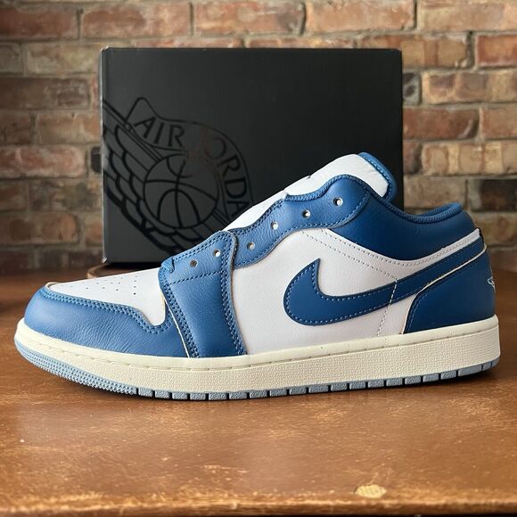 New Nike Air Jordan 1 SE Low Industrial Blue White Shoes Sneakers Size 11.5 - Picture 14 of 16